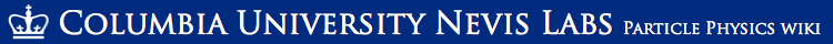 Wiki site for Columbia University Nevis Labs particle physics
